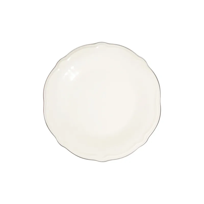 Platin Middagsservis (53 delar) 53x33x36 cm - Vit och silver - Kök & hushåll - Servering & dukning - Skålar & tallrikar - Serviser & tallrikar set