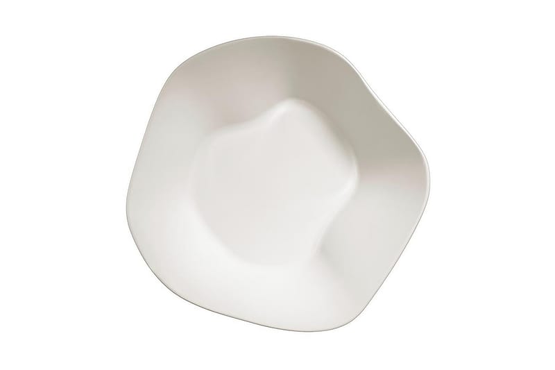 SKÅLSET 2-pack Krämvit - Porslinstallrik - Djupa tallrikar
