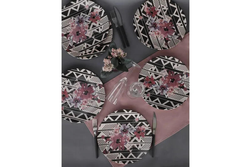 Tallriksset 6-pack - Vit/Svart/Lila - Kök & hushåll - Servering & dukning - Skålar & tallrikar - Serviser & tallrikar set