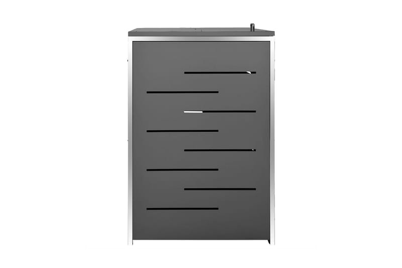 Skjul till tre sopkärl 207x77,5x115 cm rostfritt stål - Antracit - Kök & hushåll - Städ & klädvård - Källsortering & avfallshantering - Komposthink