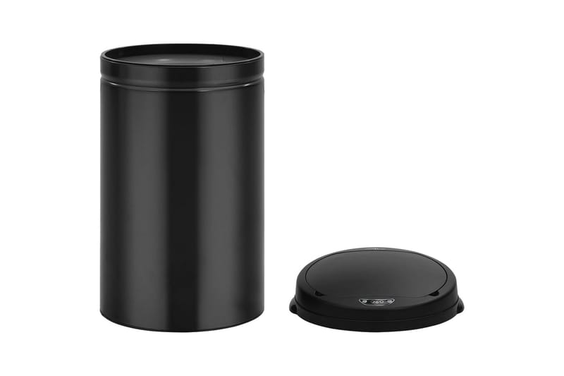 Soptunna med automatisk sensor 40 L kolstål svart - Svart - Kök & hushåll - Städ & klädvård - Källsortering & avfallshantering - Soptunna & avfallskärl