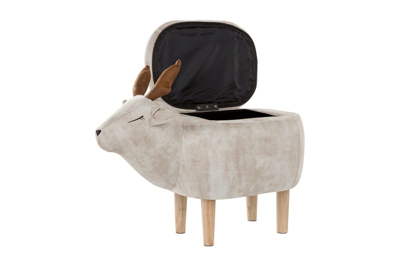 SAKAIYA Sittpuff med Förvaring Beige - Beige - Möbler - Barnrum