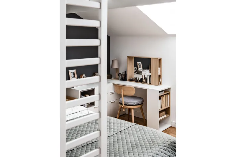 4You Skrivbordsskiva 142 cm med Förvaring Hylla Vit/Natur - VOX - Möbler - Bord