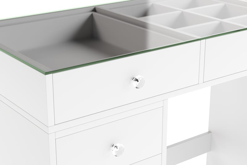Addison Sminkbord Glas 120 cm - Vit - Möbler - Bord