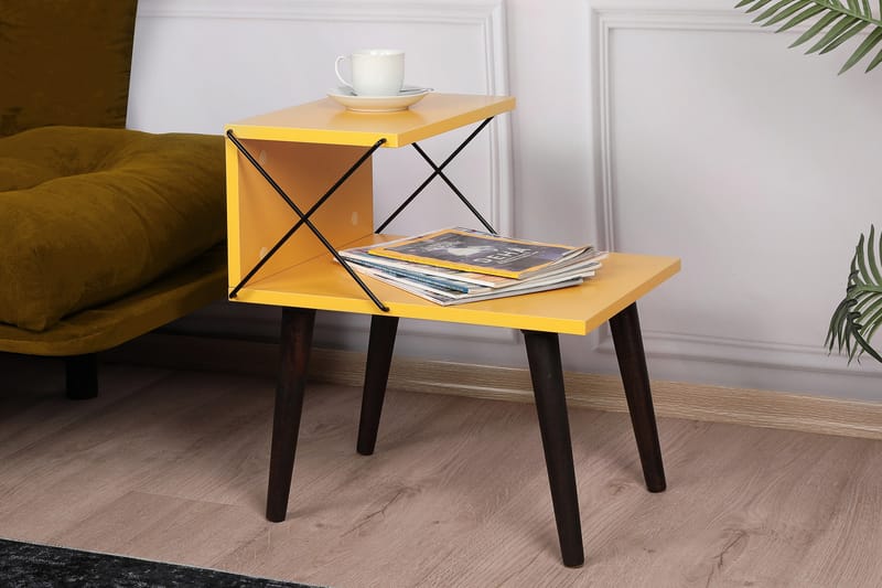ADDYSEN Sängbord 50 cm Gul - Möbler - Bord