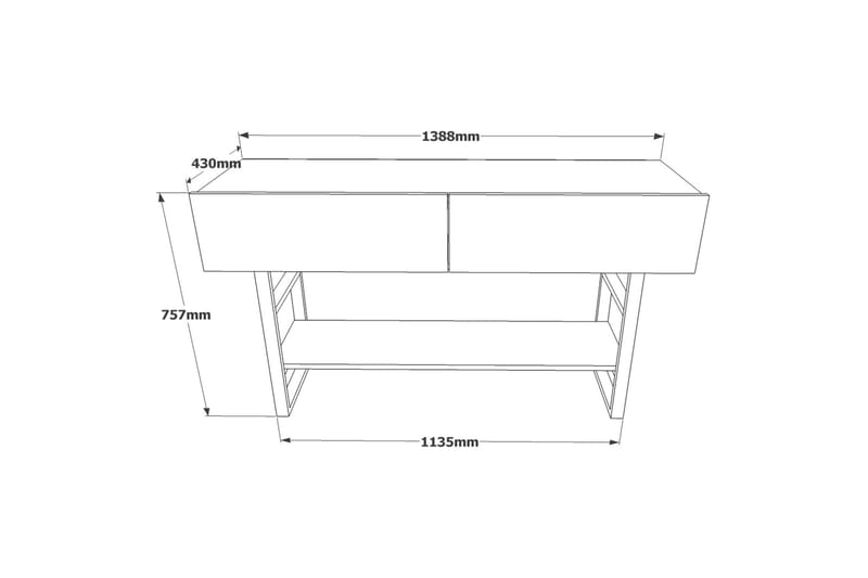 AGATEA Konsollbord 139x75,7 cm Grön - Möbler - Bord
