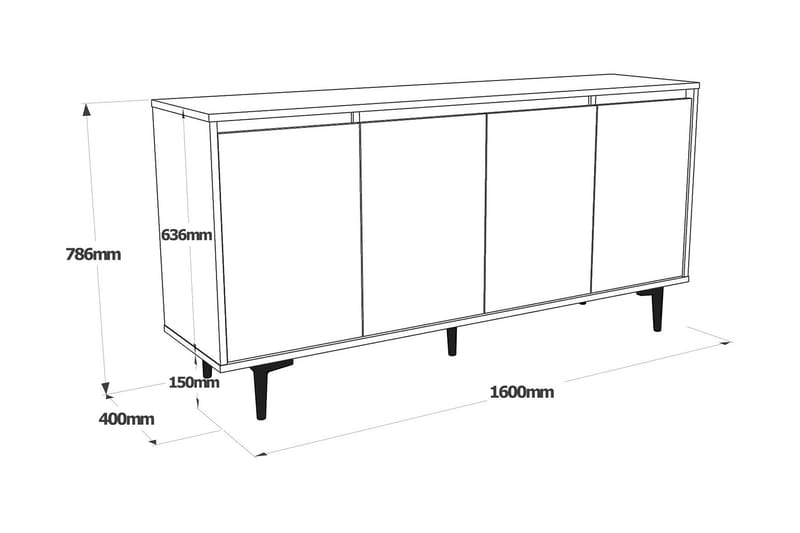 AGATEA Konsollbord 160x78,6 cm Flerfärgad - Hallbord - Bord - Avlastningsbord & konsolbord