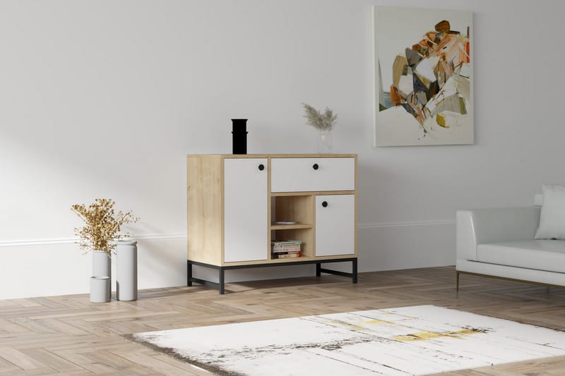 AGATEA Konsollbord 90x75 cm Vit - Möbler - Bord
