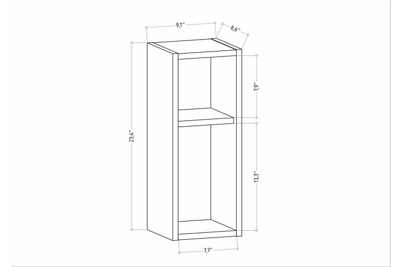 AGATEA Sängbord 23,2x59,6 cm Antracit - Möbler - Bord