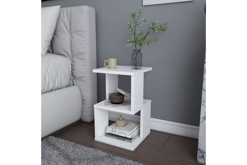 AGATEA Sängbord 29,6x49,4 cm Vit - Möbler - Bord
