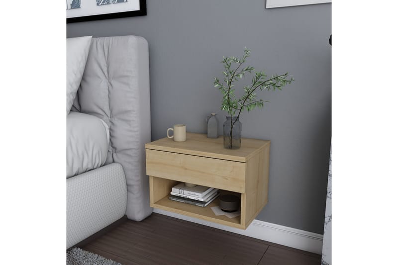 AGATEA Sängbord 44,6x31,9 cm Brun - Möbler - Bord