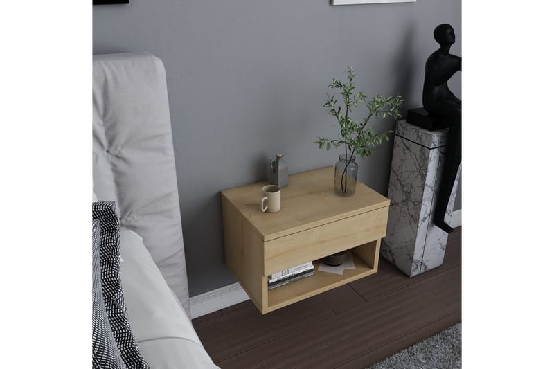 AGATEA Sängbord 44,6x31,9 cm Brun - Möbler - Bord