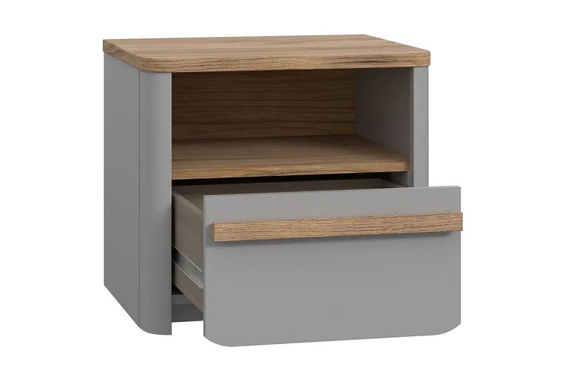 Ahmetbay Sängbord 41x49 cm - Grå/Brun - Möbler - Bord