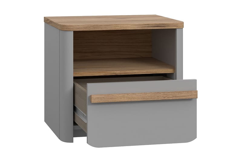 Ahmetbay Sängbord 41x49 cm - Grå/Brun - Möbler - Bord