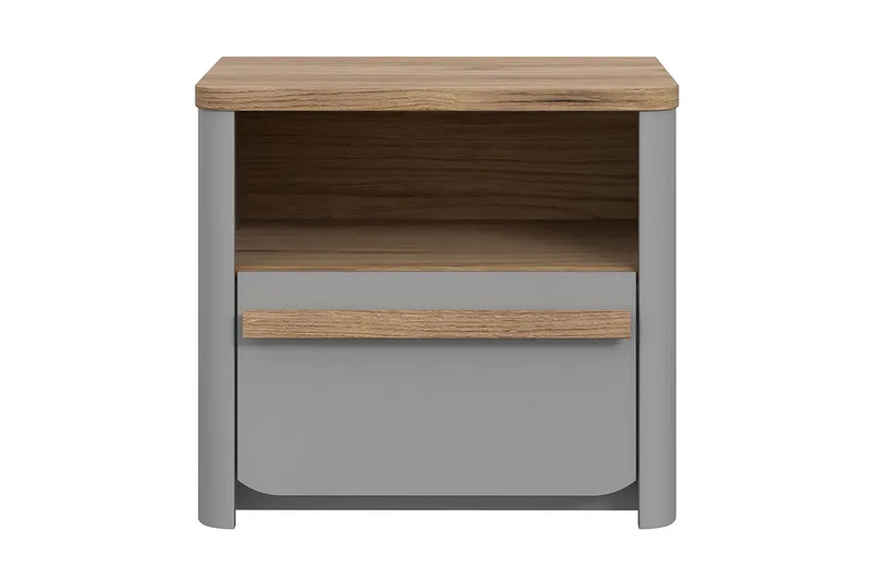 Ahmetbay Sängbord 41x49 cm, Grå/Brun