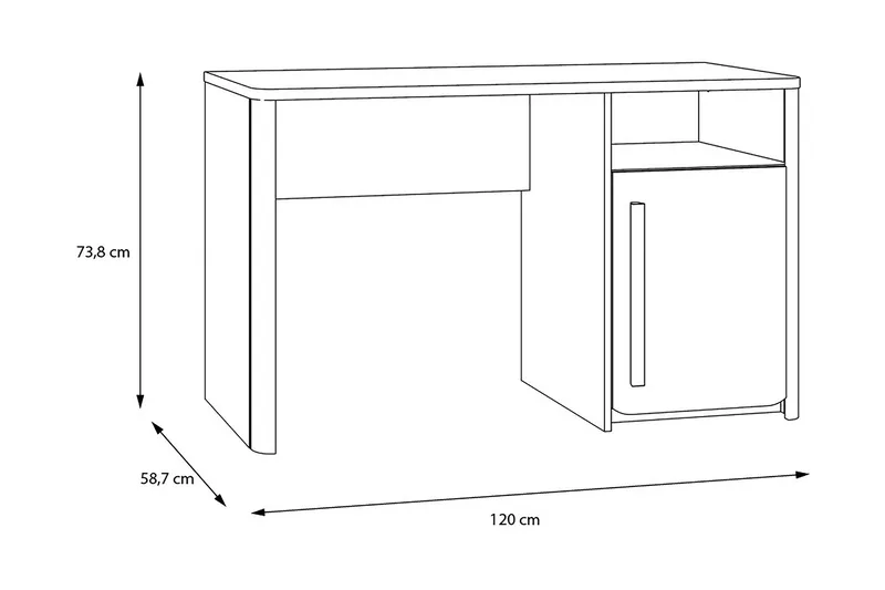 Ahmetbay Skrivbord 120 cm - Grå/Brun - Möbler - Bord