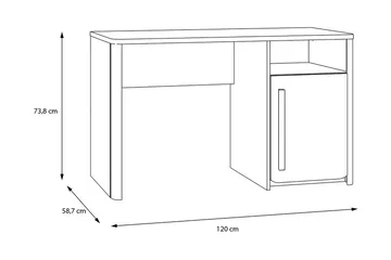 Ahmetbay Skrivbord 120 cm - Grå/Brun - Möbler - Bord
