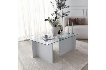 Almasi Soffbord 105x40x105 cm - Vit - Möbler - Bord