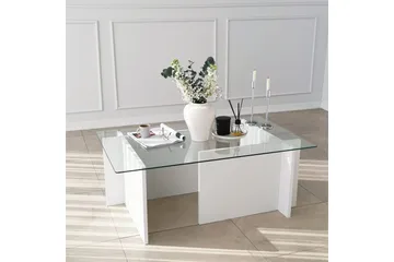 Almasi Soffbord 105x40x105 cm - Vit - Möbler - Bord