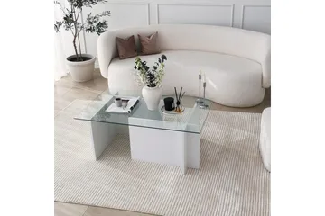 Almasi Soffbord 105x40x105 cm - Vit - Möbler - Bord