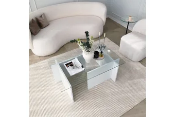 Almasi Soffbord 105x40x105 cm - Vit - Möbler - Bord
