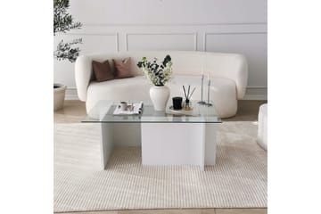 Almasi Soffbord 105x40x105 cm - Vit - Möbler - Bord