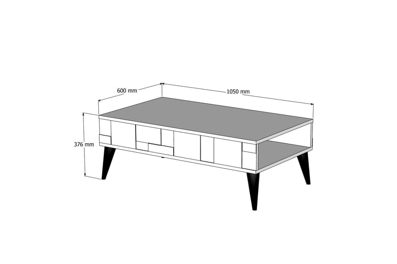 Alsacia Soffbord 105 cm - Mörkbrun/Antracit - Möbler - Bord