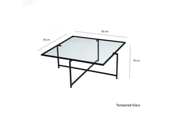 Alskaliden Soffbord 85x35x85 cm - Svart - Möbler - Bord