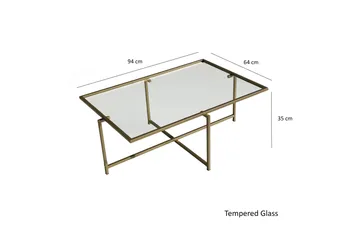 Alskaliden Soffbord 94x35x94 cm - Guld - Möbler - Bord