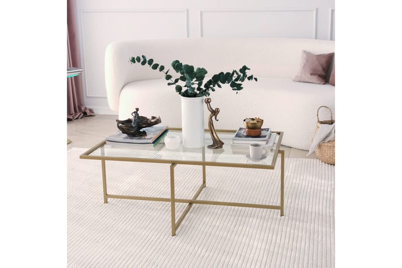 Alskaliden Soffbord 94x35x94 cm - Guld - Möbler - Bord