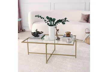Alskaliden Soffbord 94x35x94 cm - Guld - Möbler - Bord
