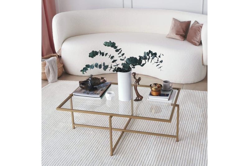 Alskaliden Soffbord 94x35x94 cm - Guld - Möbler - Bord