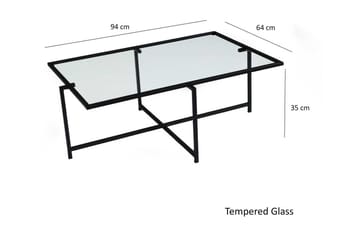 Alskaliden Soffbord 94x35x94 cm - Svart - Möbler - Bord