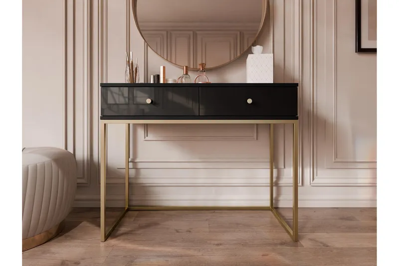 Altenau Sminkbord 100x40 cm - Svart/Brun - Möbler - Bord