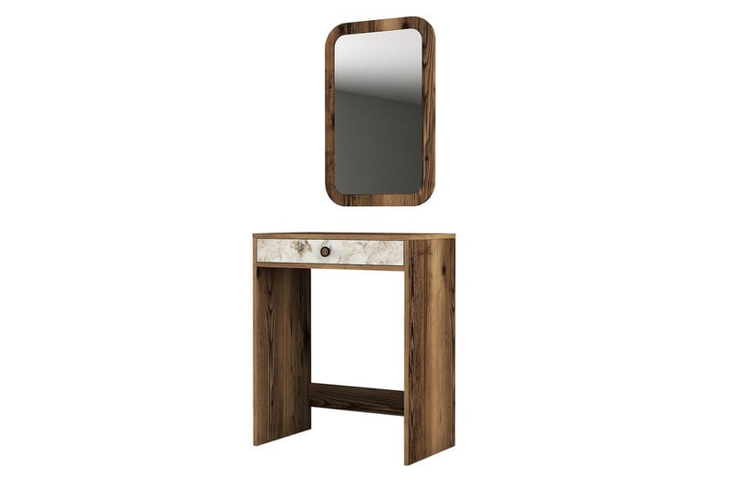 Ameias Sminkbord 70 cm - Valnöt/Vit/Marmor - Möbler - Bord