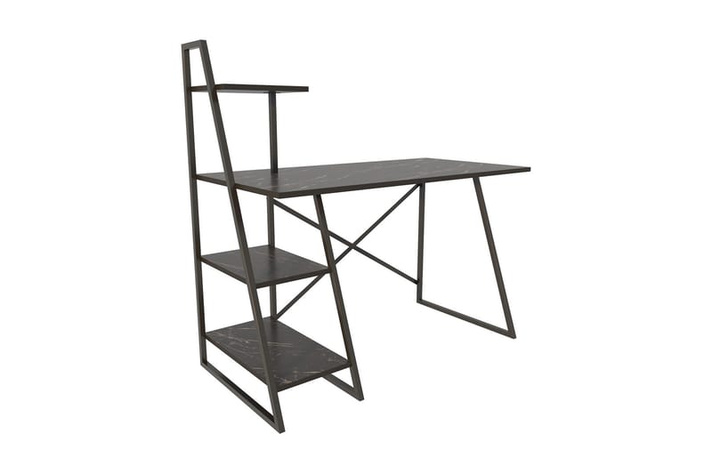 Andifli Skrivbord 60x120x120 cm med förvaring - Svart - Möbler - Bord