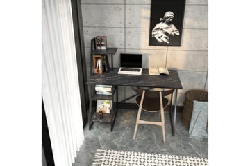 Andifli Skrivbord 60x120x120 cm med förvaring - Svart - Möbler - Bord