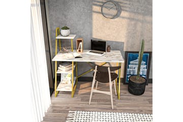 Andifli Skrivbord 60x120x120 cm med förvaring - Vit - Möbler - Bord