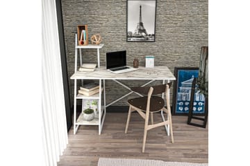 Andifli Skrivbord 60x120x120 cm med förvaring - Vit - Möbler - Bord