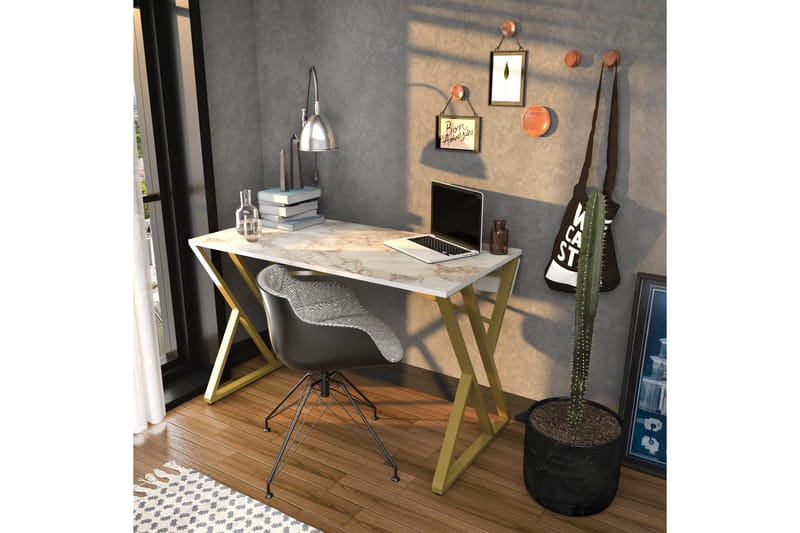 Andifli Skrivbord 60x75x120 cm - Vit - Möbler - Bord