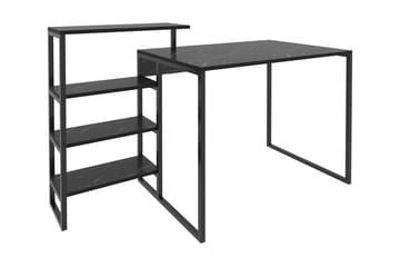 Andifli Skrivbord 60x76,8x133 cm med förvaring - Svart - Möbler - Bord