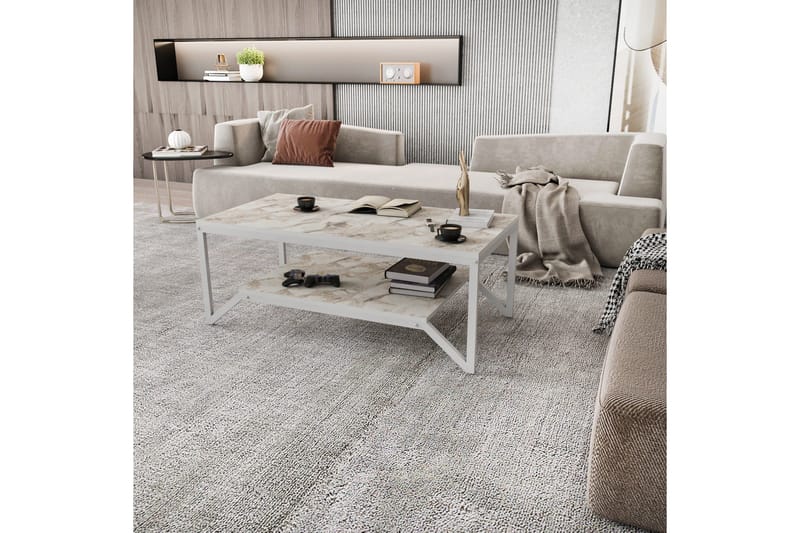 Andifli Soffbord 60x45,8x120 cm - Vit - Möbler - Bord