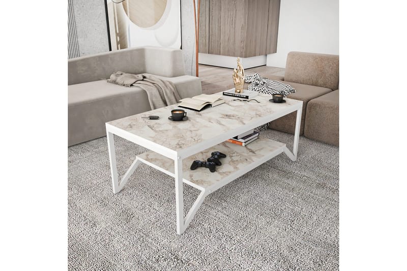 Andifli Soffbord 60x45,8x120 cm - Vit - Möbler - Bord