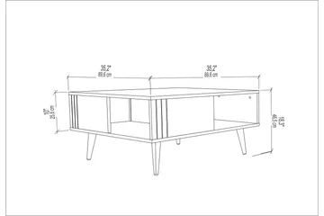 Andifli Soffbord 89,6x46,5x89,6 cm - Ek - Möbler - Bord