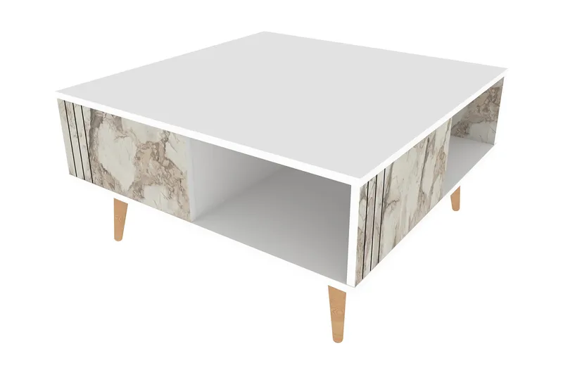 Andifli Soffbord 89,6x46,5x89,6 cm - Vit - Möbler - Bord