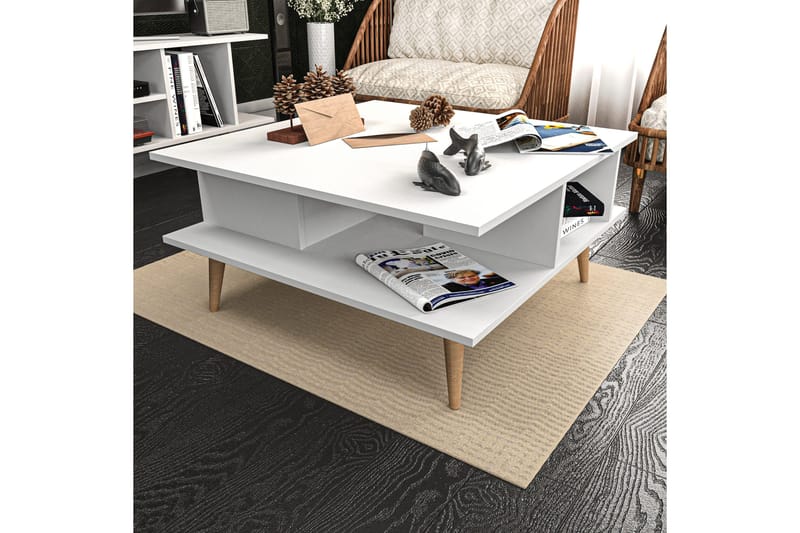 Andifli Soffbord 89x44x89 cm - Vit - Möbler - Bord