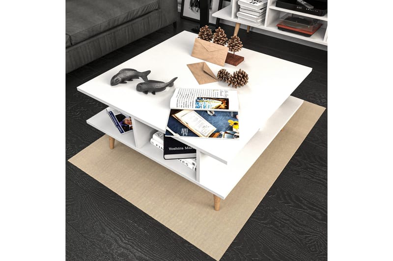 Andifli Soffbord 89x44x89 cm - Vit - Möbler - Bord