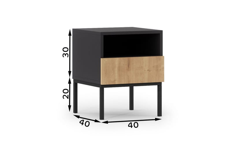Anjal Sängbord 40 cm - Ek - Möbler - Bord