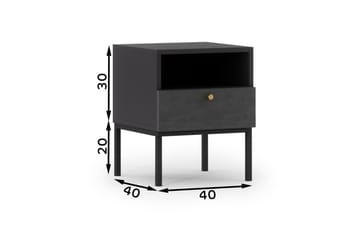Anjal Sängbord 40 cm - Svart - Möbler - Bord
