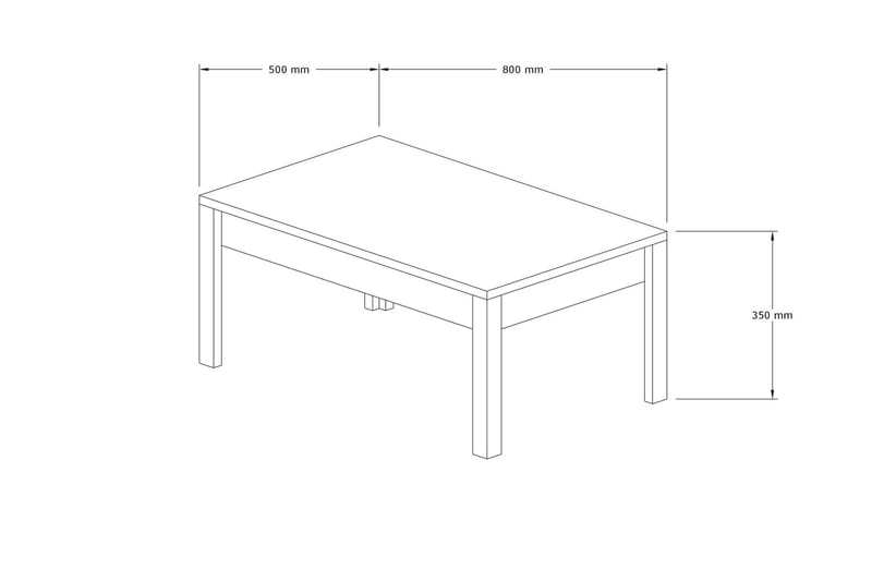 ARAYES Soffbord 80 cm Brun/Blå/Vit - Möbler - Bord